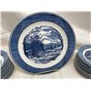 Image 16 : COLLECTION OF VINTAGE ROYAL CHINA CURRIER & IVES BLUE AND WHITE DINNERWARE