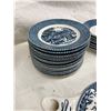 Image 22 : COLLECTION OF VINTAGE ROYAL CHINA CURRIER & IVES BLUE AND WHITE DINNERWARE