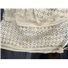 Image 3 : ANTIQUE FRAMED CHILD'S BONNET MADE OF FINE HAND-EMBROIDERED NET LACE