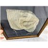 Image 8 : ANTIQUE FRAMED CHILD'S BONNET MADE OF FINE HAND-EMBROIDERED NET LACE