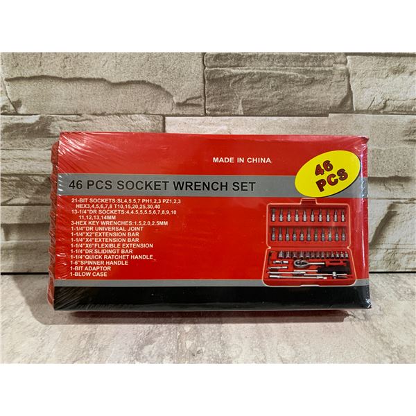 46 Pcs Socket And Wrench Set