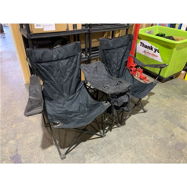 Two Seater Black Camping Chair