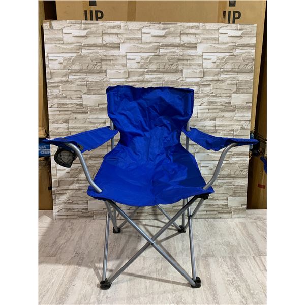 One Seater Blue Camping Chair