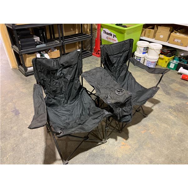 Black Two Seater Camping Chair