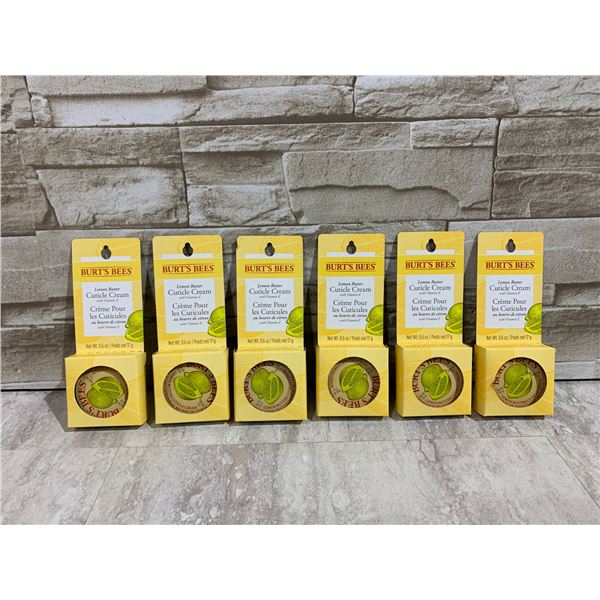 Lot of 6 Burts Bees Lemon Butter Cuticle Cream With Vitamin E