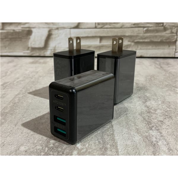 3 Pack C And USB  Charger Blocks