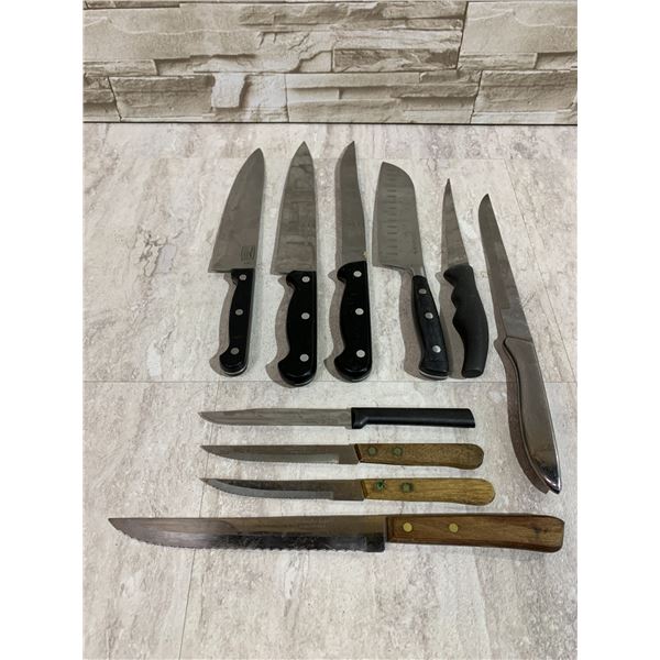 Lot of 10 Assorted Kitchen Knives - Japanese & US Quality