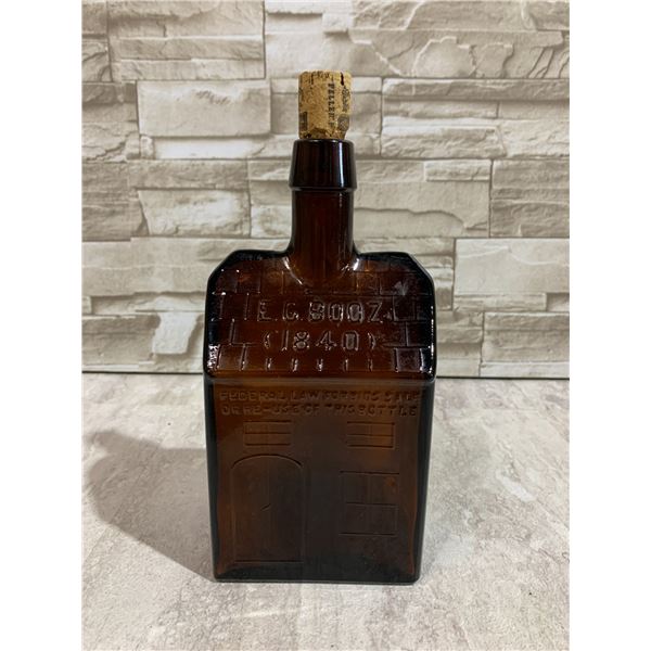 Vintage E.G. Booz's 1840 Old Cabin Whisky Bottle