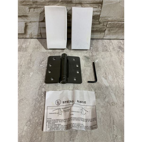 Lot of 2 Self Closing Adjustable Spring Hinge in Satin Nickel Finish