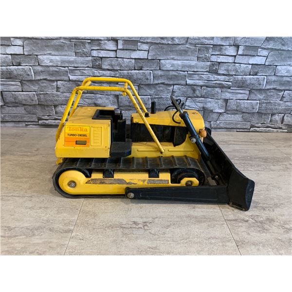 Vintage Mighty Tonka T-9 Turbo Diesel Bulldozer 17" Long