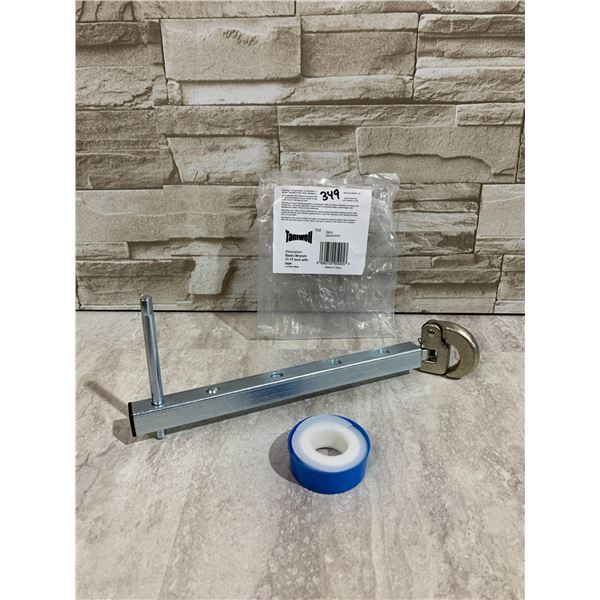 11 - 17 Inch Basin Wrench w Tape