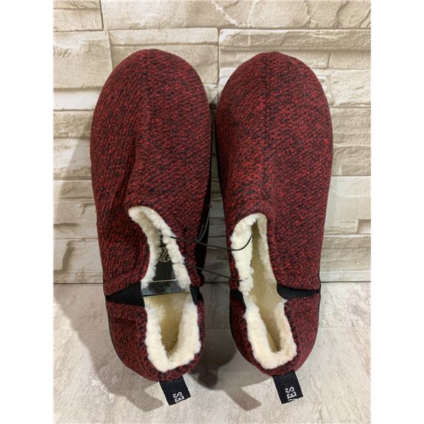 Women's Fuzzy Felt Loafer Slippers - Size XL - 11-12