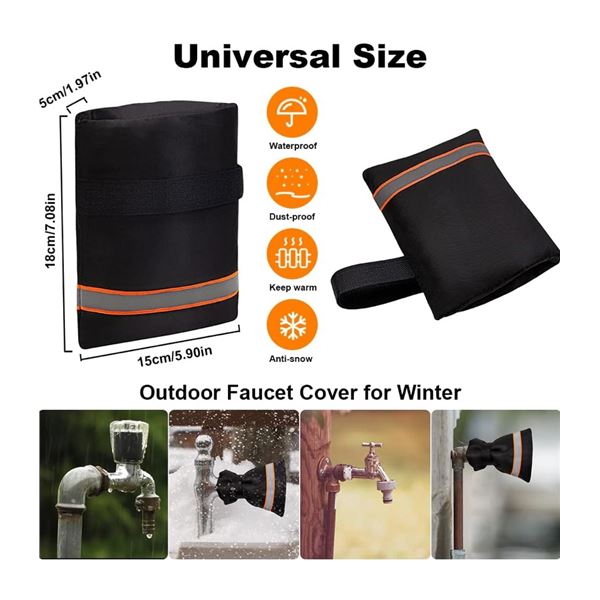 Pack of 2 Outdoor Faucet Covers - Insulators