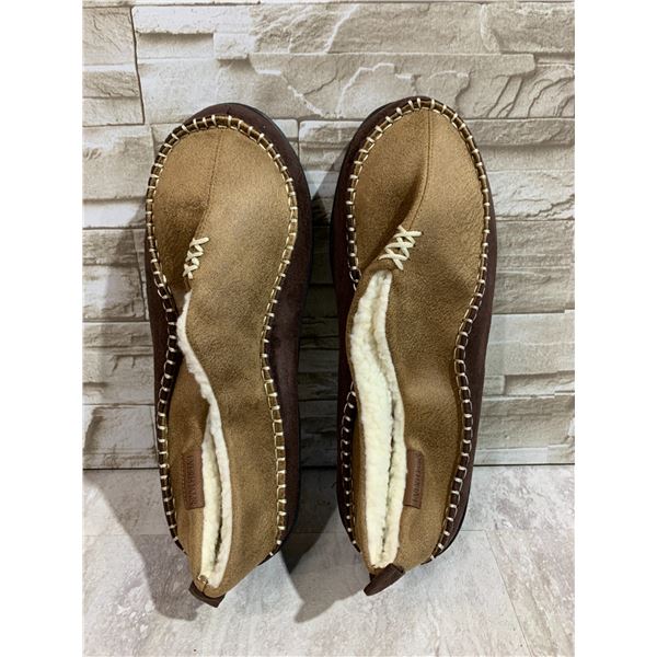 Men's Micro Suede Slippers - Tan Color - Size 12