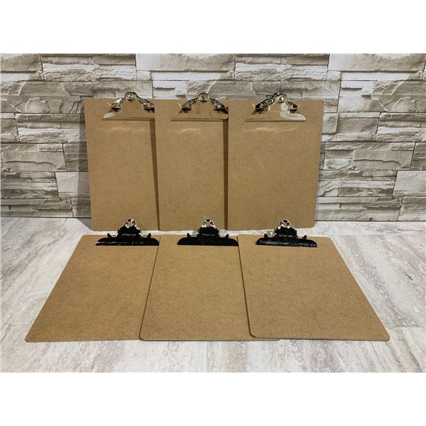 Lot of 6 Letter Size Clip Boards