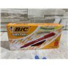 Image 4 : 2 Boxes of BIC Pens - 32x Round Stic - 12 x Red Ink Soft Feel