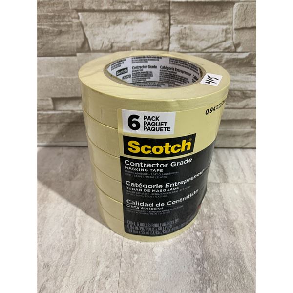 6 Pack of Scotch Contractor Grade Masking Tape Rolls