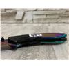Image 5 : Rainbow Titanium-Style Folding Pocket Knife (Handle Will Need Repair)