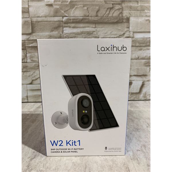 Laxihub W2 Kit 1 - 3MP Outdoor Wi-Fi Battery Camera & Solar Panel