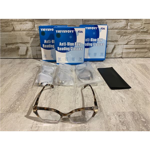Lot of 3 x 4 Packs of Blue Light Reading Glasses