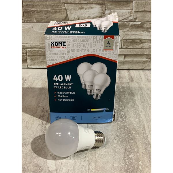 Home essentials 4 Pack Lightbulbs 40W 6W LED Bulb