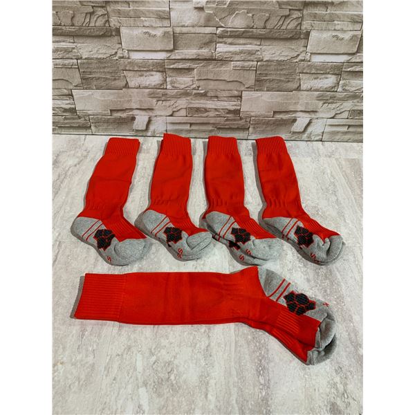5 Pack Professinal Sports Red Socks Youth/Womens