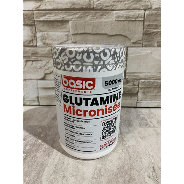 Basic Supplements 5000mg Glutamine Micronized Unflavoured Powder 300g