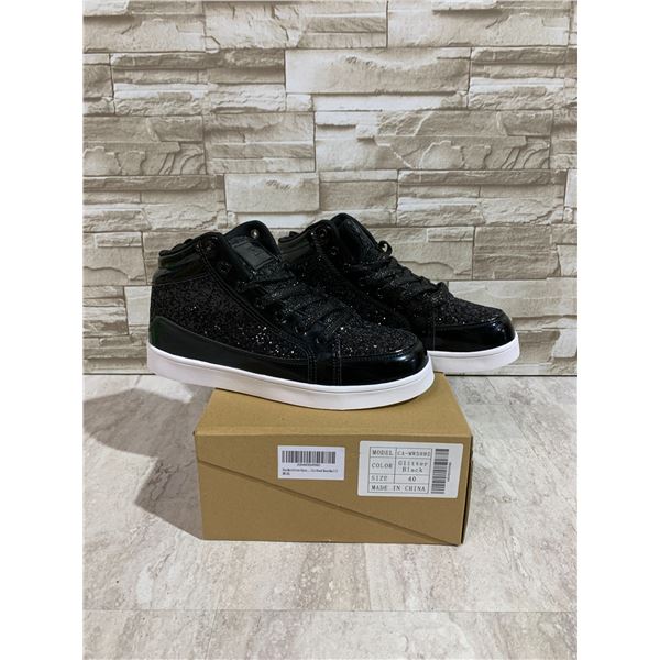 Glitter Black Shoes Size 7.5 Unisex