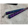 Image 2 : Rainbow Practice Butterfly Steel Trainer Knife (Not Sharp)
