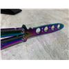 Image 3 : Rainbow Practice Butterfly Steel Trainer Knife (Not Sharp)
