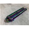 Image 6 : Rainbow Practice Butterfly Steel Trainer Knife (Not Sharp)