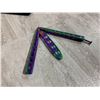 Image 7 : Rainbow Practice Butterfly Steel Trainer Knife (Not Sharp)