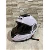 Image 1 : White Full Face Motorcycle Helmet with Sun Visor