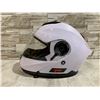 Image 2 : White Full Face Motorcycle Helmet with Sun Visor