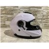 Image 6 : White Full Face Motorcycle Helmet with Sun Visor
