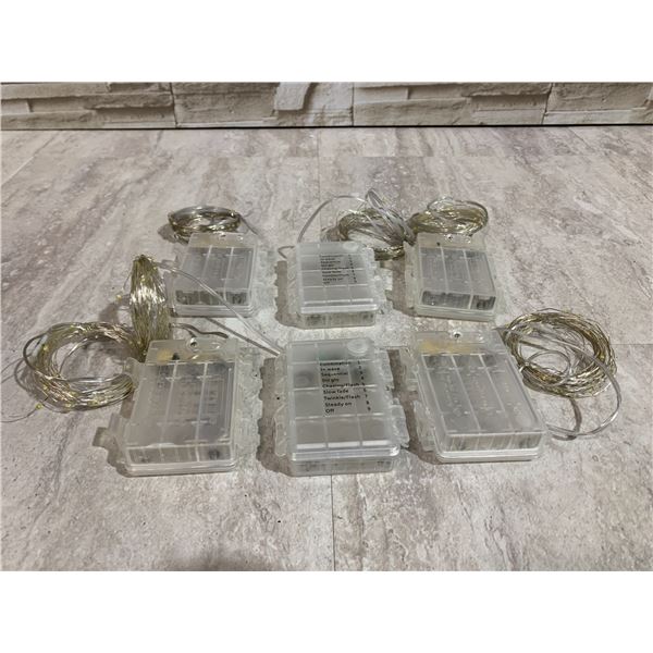 Lot of 6 String Lights Battery Opperated