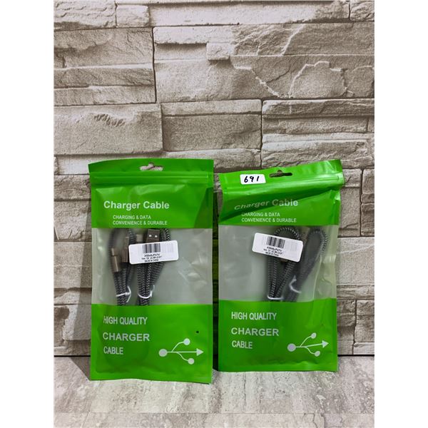 Lot of 2 USB To C Charging Cables 2 Per Pack