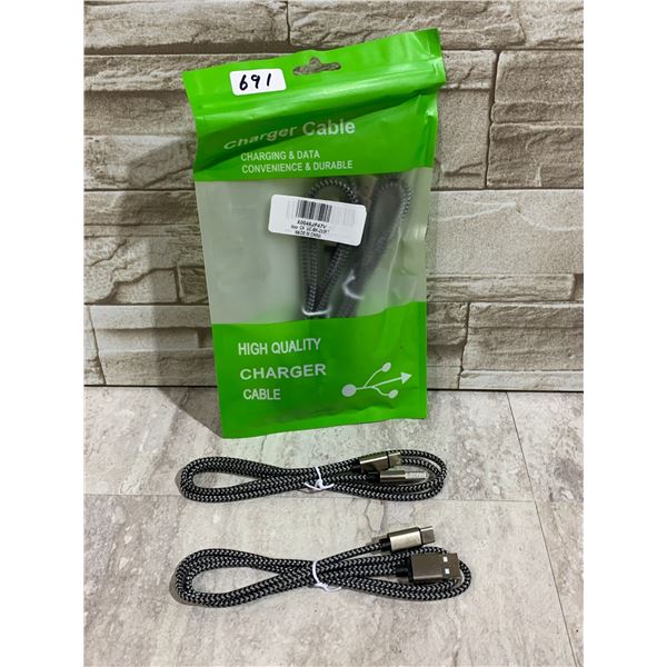 Lot of 2 USB To C Charging Cables 2 Per Pack