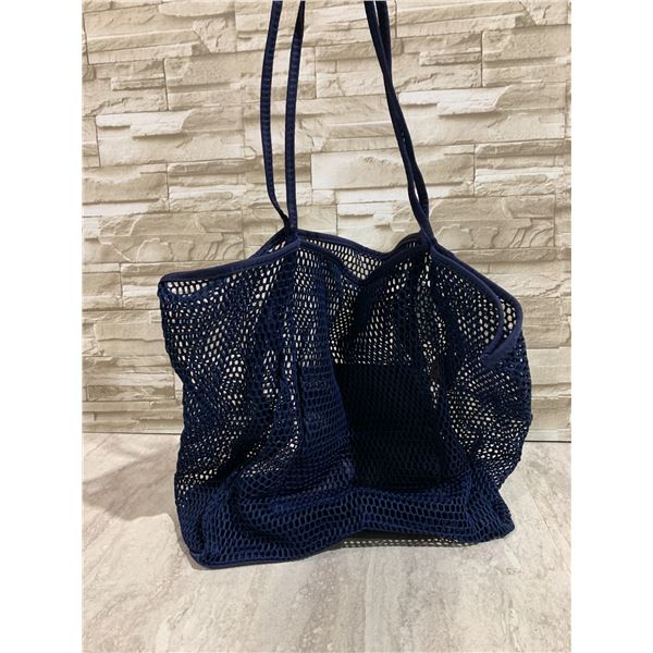 Womens Mesh Shoulder Bag Navy Blue