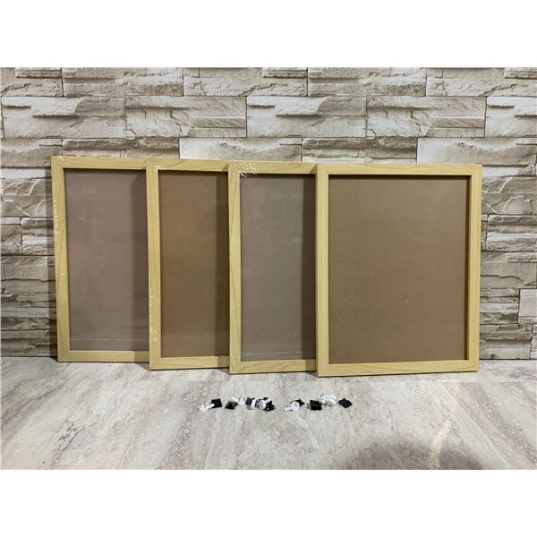 Lot of 4 Wooden Picture Frames 15x 12