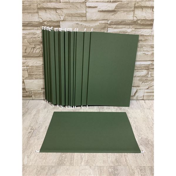 Lot of 25 Cabinet File Folders Green
