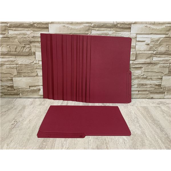 Lot of 33 File Folders Red