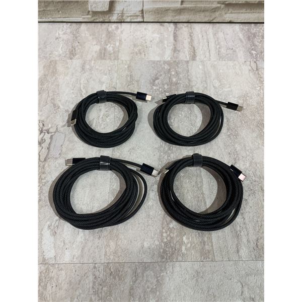 6ft Braided USB C to USB C - 4 Pack