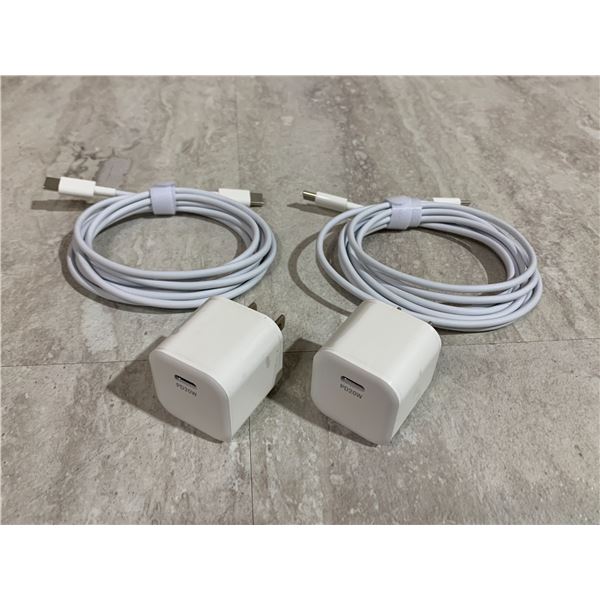 USB C Fast Charger With Wall Block 6Ft - 2 Pack