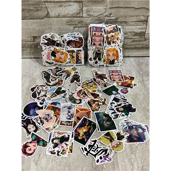 2 Large Packs of Demon Slayer Stickers