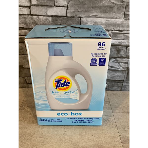 Tide Free & Gentle Eco-Box Laundry Soap 96 Loads 3.1L