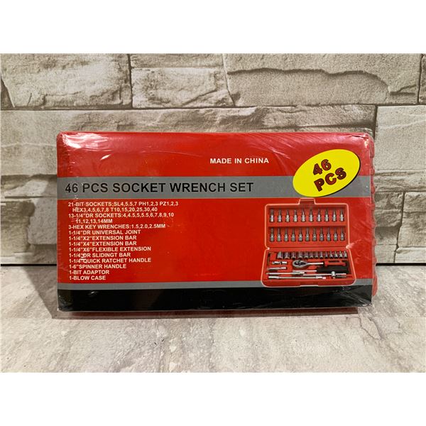 46 Pcs Socket And Wrench Set