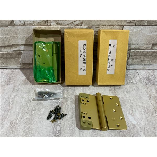 Lot of 6 Soss Full Mortise Steel Spring Hinges