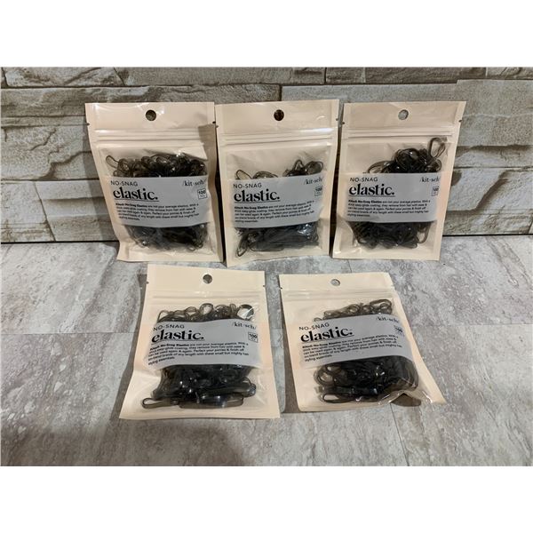 5 Packs of No Snag Small Elastic Hair Ties
