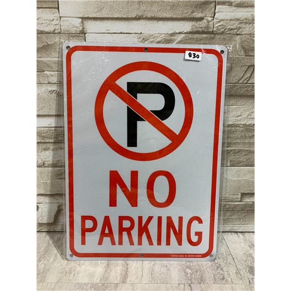 Aluminum No Parking Sign